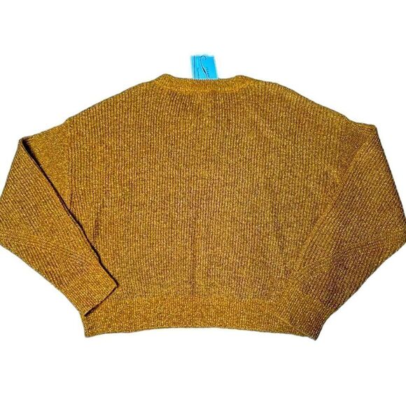 Veronica Beard Melinda Crew Neck Sweater in Gold - Picture 5 of 10